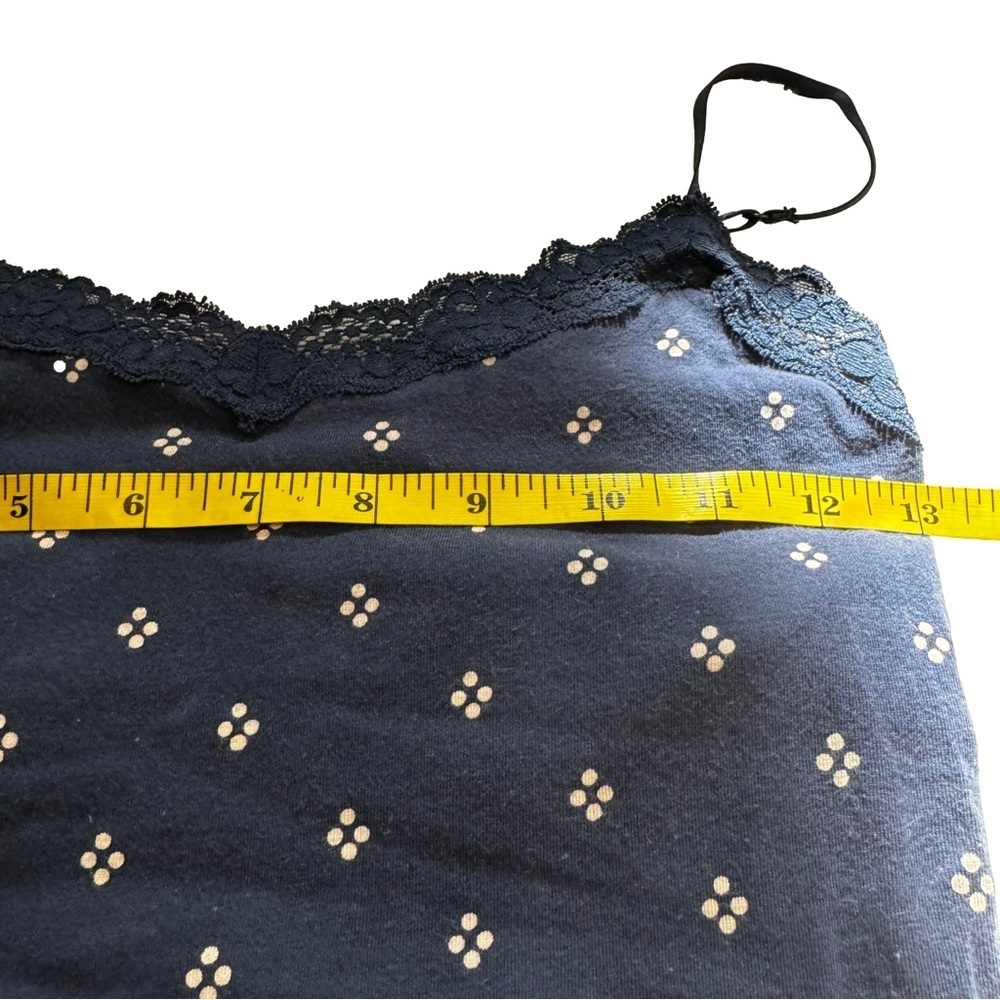 Aeropostale Navy Blue Cami Camisole Size Small Lace Trim Shelf Bra Stretchy NWOT - Picture 6 of 9